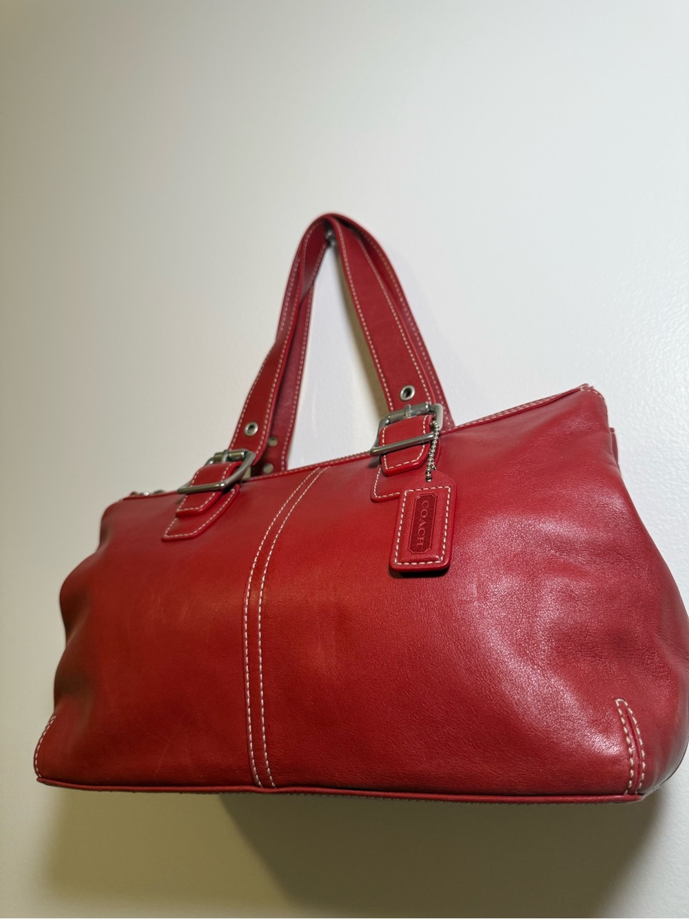 COACH Legacy 9545 Vintage Tan Cowhide Leather Tote/Satchel Handbag Purse